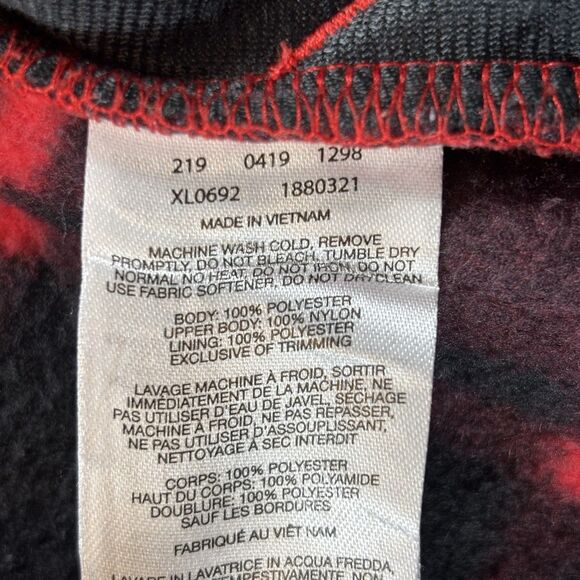 Columbia Fleece Jacket Women’s Small Red Buffalo Plaid Full Zip Pockets 1880321 - Picture 8 of 10